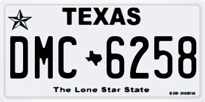 TX license plate DMC6258