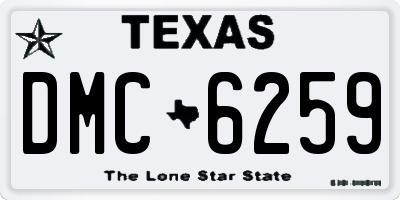 TX license plate DMC6259