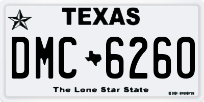 TX license plate DMC6260