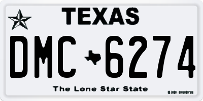 TX license plate DMC6274