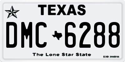 TX license plate DMC6288
