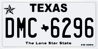 TX license plate DMC6296