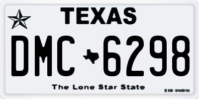 TX license plate DMC6298