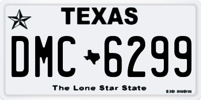 TX license plate DMC6299