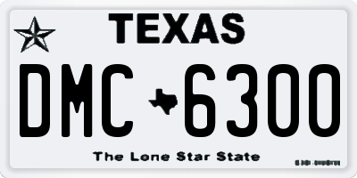TX license plate DMC6300