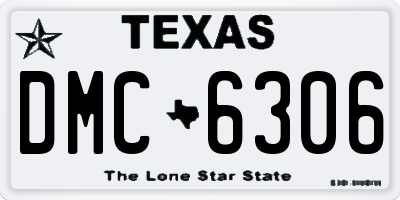 TX license plate DMC6306
