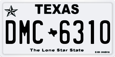 TX license plate DMC6310