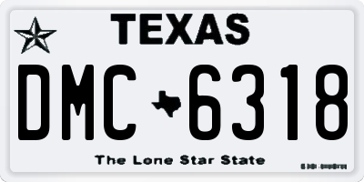 TX license plate DMC6318
