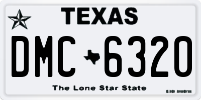 TX license plate DMC6320