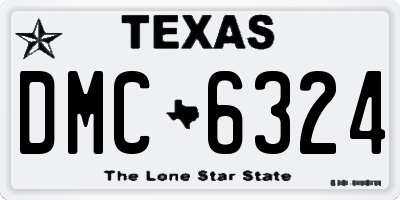 TX license plate DMC6324
