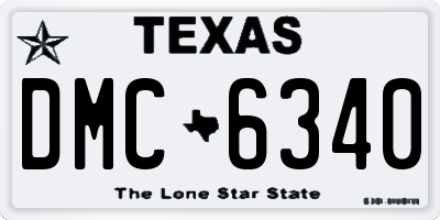 TX license plate DMC6340
