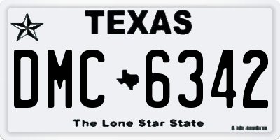 TX license plate DMC6342