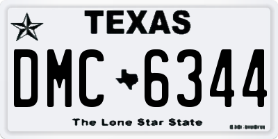 TX license plate DMC6344