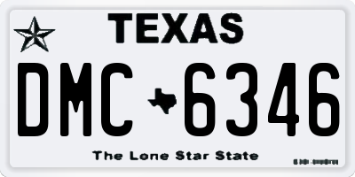 TX license plate DMC6346