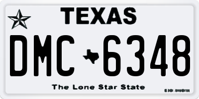 TX license plate DMC6348