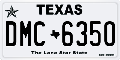 TX license plate DMC6350