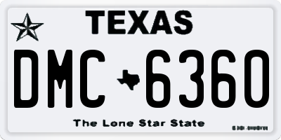 TX license plate DMC6360