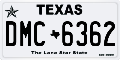 TX license plate DMC6362