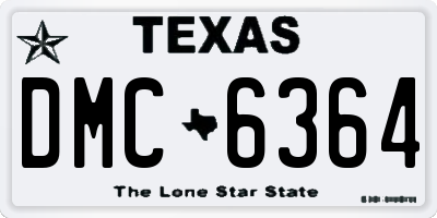 TX license plate DMC6364