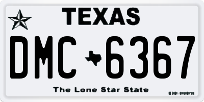 TX license plate DMC6367