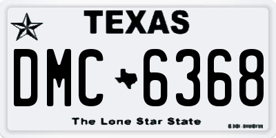 TX license plate DMC6368