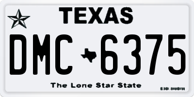 TX license plate DMC6375