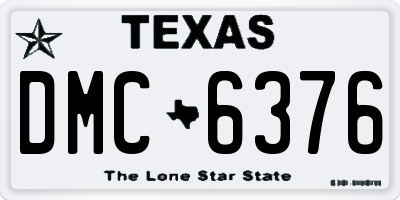 TX license plate DMC6376