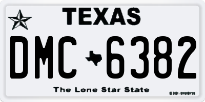 TX license plate DMC6382