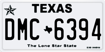 TX license plate DMC6394