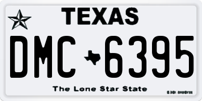 TX license plate DMC6395