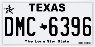 TX license plate DMC6396