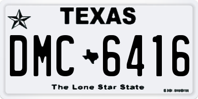 TX license plate DMC6416