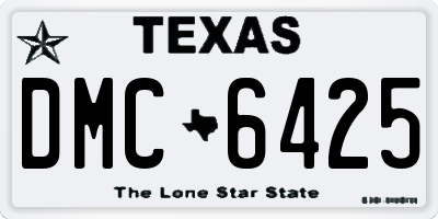 TX license plate DMC6425