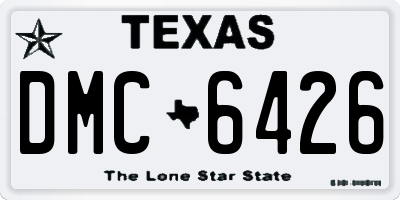 TX license plate DMC6426