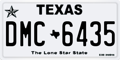 TX license plate DMC6435