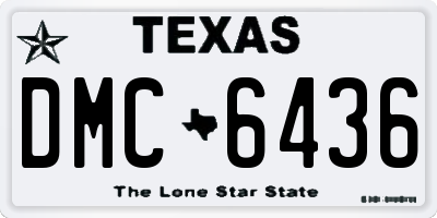 TX license plate DMC6436