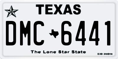 TX license plate DMC6441