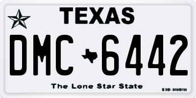 TX license plate DMC6442