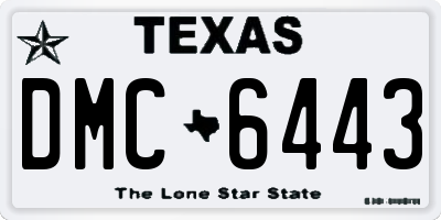 TX license plate DMC6443