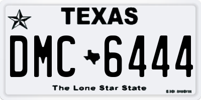 TX license plate DMC6444