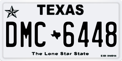 TX license plate DMC6448