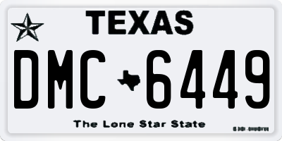 TX license plate DMC6449