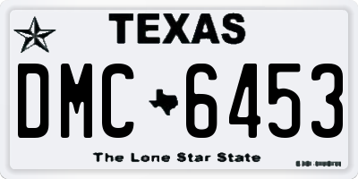 TX license plate DMC6453
