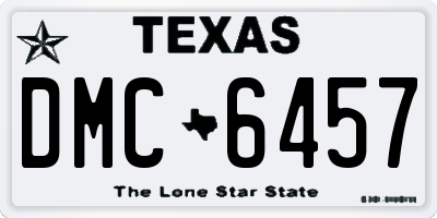 TX license plate DMC6457