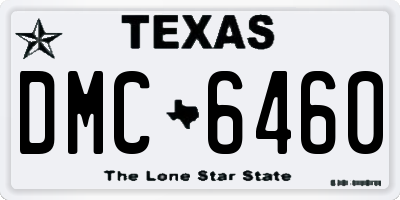 TX license plate DMC6460