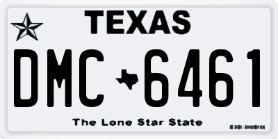 TX license plate DMC6461