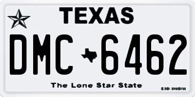 TX license plate DMC6462