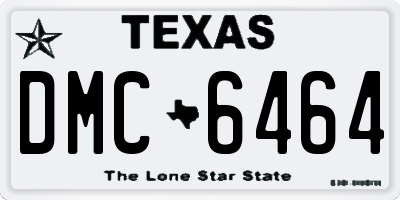 TX license plate DMC6464