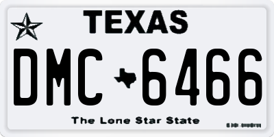 TX license plate DMC6466