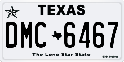TX license plate DMC6467